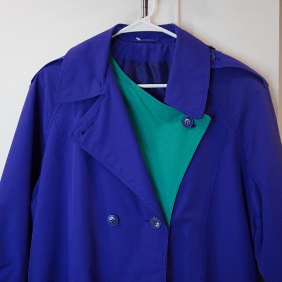 Bold Purple or blue Long Trench Coat 💜 - Picture 8 of 10